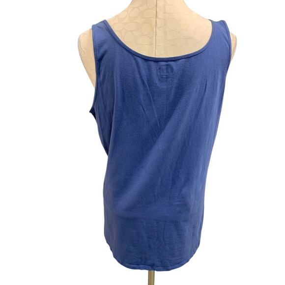 Size 2XL Duluth Trading Co Womens Blue Tank Top Shirt - Picture 4 of 6